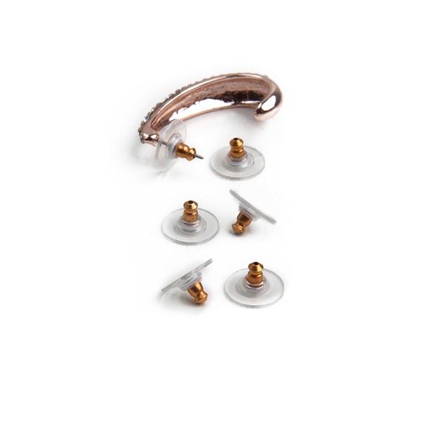Plastic Earring Backs, Small Clear, Clear Bullet Bax